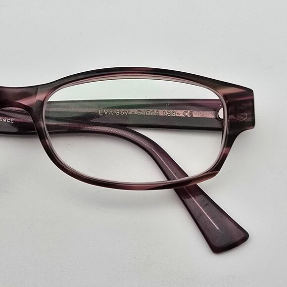 Jean Lafont Paris Eva 857 Purple Stripe Eyeglasses Frame w/ Case France 51mm - Picture 12 of 15